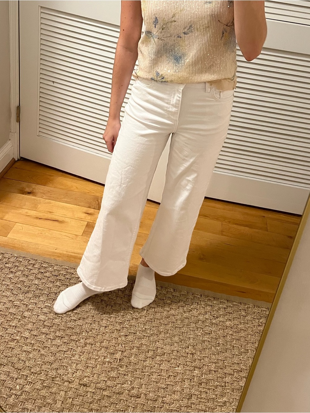 Zara White Wide-Leg Jeans